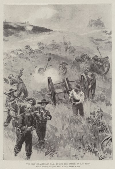 La guerra hispanoamericana, durante la batalla de San Juan de William Barnes Wollen